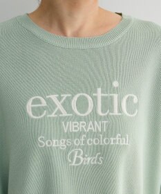 Green Parks ・ＥＬＥＮＣＡＲＥ　ＤＵＥ　ロゴ刺繍６分袖ニット