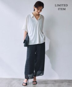 ICB 【WEB限定・洗える】シアートリコット スキッパーカットソー