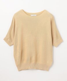 ANY 【洗濯機可/UVカット/アンチピリング】ハーフスリーブガーターニット