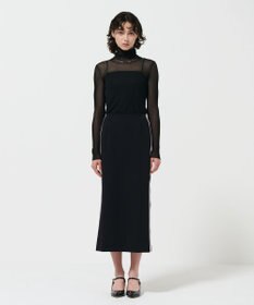 GRACE CONTINENTAL シアーリブタートルトップ