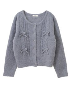 earth music&ecology リボンクルーネックカーディガン