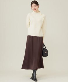 ANY SIS 【洗える】ボトルネックボタンポイントAir ニット