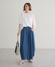 YECCA VECCA デニムコクーンドレープパンツ