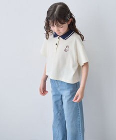 ANY KIDS 【洗濯機可能/吸汗速乾】ドライタッチ ショート丈ポロシャツ