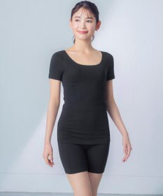 Wing あったかインナー オーガニックコットン混 やわらかくやさしい肌ざわり 【綿の贅沢オーガニック】 綿混 保温性 3分袖 半袖 秋 冬 EL4331 ウイング／ワコール