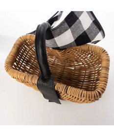 UNBILLION perche アラログ×姫路レザーフラップ付きカゴバッグ