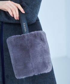 TOCCA 【ショルダー取り外し可能】MILKY TEA FURBAG ファーバッグ ライトグレー系