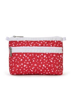 LeSportsac COSMETIC CLUTCH/レッドミニハーツホワイト