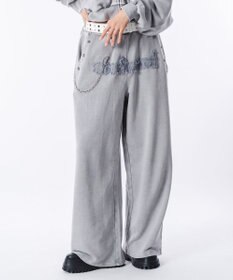 WEGO 【ウエストゴム/ユニセックス着用ITEM】ブリーチハトメスウェットパンツ