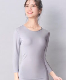 Wing あったかインナー 綿100％(肌側) やさしい肌ざわり 軽い 8分袖 長袖 ネックせまめ 秋 冬 EL2951 ウイング／ワコール