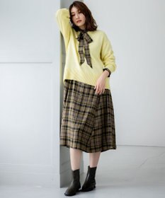 組曲 L カシミヤブレンドバルキープルオーバー ニット