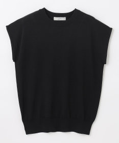 ANY 【UVケア/接触冷感/アンチピリング】クールタッチフレンチスリーブニット