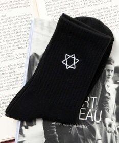 WEGO ワンポイント刺繍クルーソックス