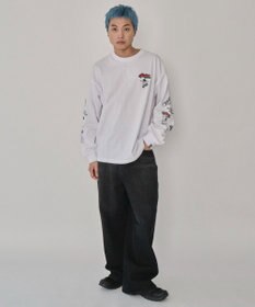 WEGO 【ユニセックス着用ITEM】別注VISIONグラフィックスリーブプリントT（LS）