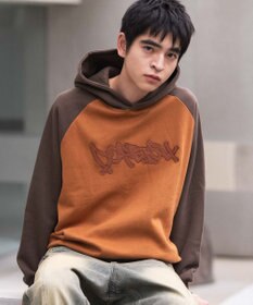 WEGO ラグランプルパーカー