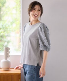 ANY L シルケットスムースジャガードスリーブプルオーバー