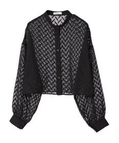 earth music&ecology ツッキリジャガードショートブラウス