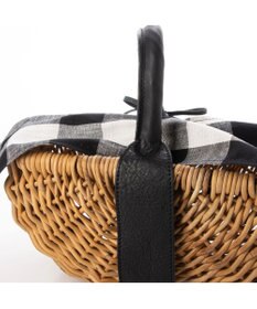 UNBILLION perche アラログ×姫路レザーフラップ付きカゴバッグ