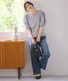 ANY L シルケットスムースジャガードスリーブプルオーバー