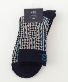 23区GOLF 【MEN】チェック柄レギュラーソックス