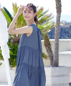 Tiaclasse 【洗える】後ろリボンシャーリングワンピース