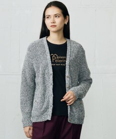 自由区 【カタログ掲載】ラメファンシーツイード カーディガン グレー系