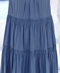 Tiaclasse 【洗える】後ろリボンシャーリングワンピース