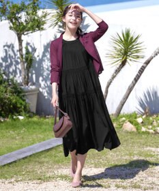 Tiaclasse 【洗える】後ろリボンシャーリングワンピース