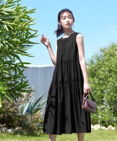 Tiaclasse 【洗える】後ろリボンシャーリングワンピース