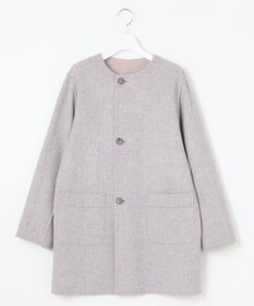 J.PRESS LADIES L 【リバーシブル】ウールナイロン リバー ミドル コート