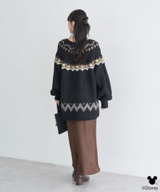 earth music&ecology 【予約】Disney/ミッキー刺繍ノルディックニットチュニック