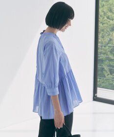 UNFILO ペプラム ギャザーブラウス