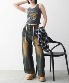 WEGO ヴィンテージウォッシュグラフィックタンク