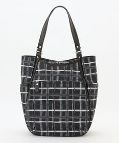 Y'SACCS ドローイングチェックトートバッグ