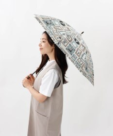 AURORA 【 Beaurance （ビューランス）】プリント額縁柄　晴雨兼用傘（長傘）