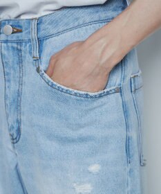 WEGO ダメージデニムワイドパンツ