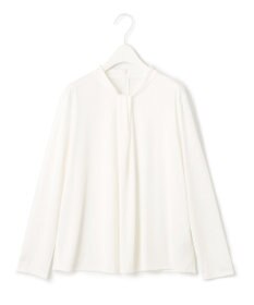 ICB L 【洗える】トリアセサテンスムース ボウタイ風プルオーバー