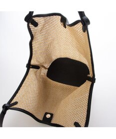 UNBILLION カシュカシュ cachecache / フェイクレザーショルダーバッグ付雑材風トート