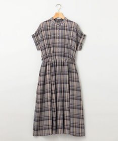 組曲 【リボンタイ付き】シアーツイルチェック ワンピース