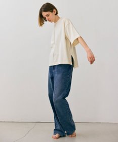 BEIGE， 【BEIGE,ecru/WEB限定・洗える】JERSEY STITCH / コットンハーフスリーブトップス