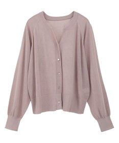 earth music&ecology 【接触冷感】キーネックシアーカーディガン