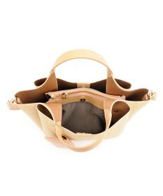 MioFIRANO ウーブンルックハンドバッグ 2WAY パスケース付き　FIRANO フィラノ