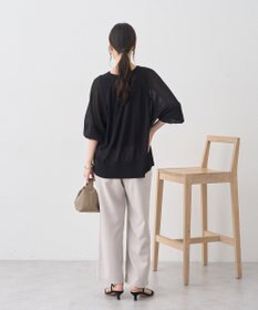 earth music&ecology 【接触冷感】キーネックシアーカーディガン