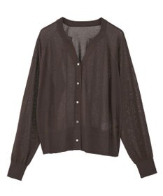 earth music&ecology 【接触冷感】キーネックシアーカーディガン