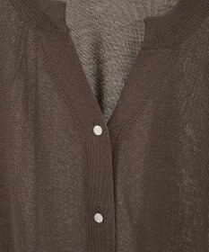 earth music&ecology 【接触冷感】キーネックシアーカーディガン