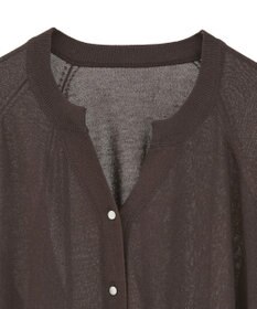earth music&ecology 【接触冷感】キーネックシアーカーディガン