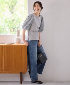 ANY L シルケットスムースジャガードスリーブプルオーバー