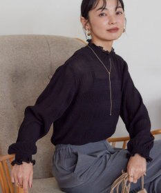 AMERICAN HOLIC マジョリカプリーツハイネックブラウス