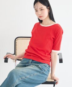 earth music&ecology レイヤードライクバイカラープルオーバー