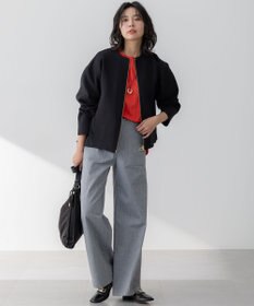 23区 S 【洗える】スラブツイルストレッチ ワイド パンツ